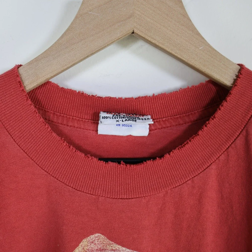 Smokey‎ Bear Only You Graphic T-Shirt XL Red Grunge Thrashed Cotton